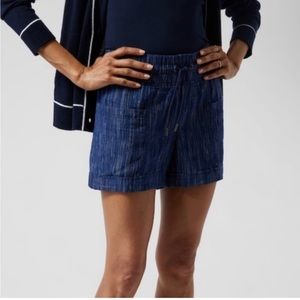 Athleta denim cabo linen shorts. Size 12.